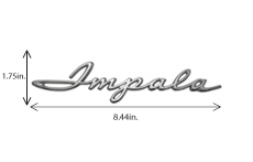 1962 QUARTER EMBLEM, "IMPALA" SCRIPT